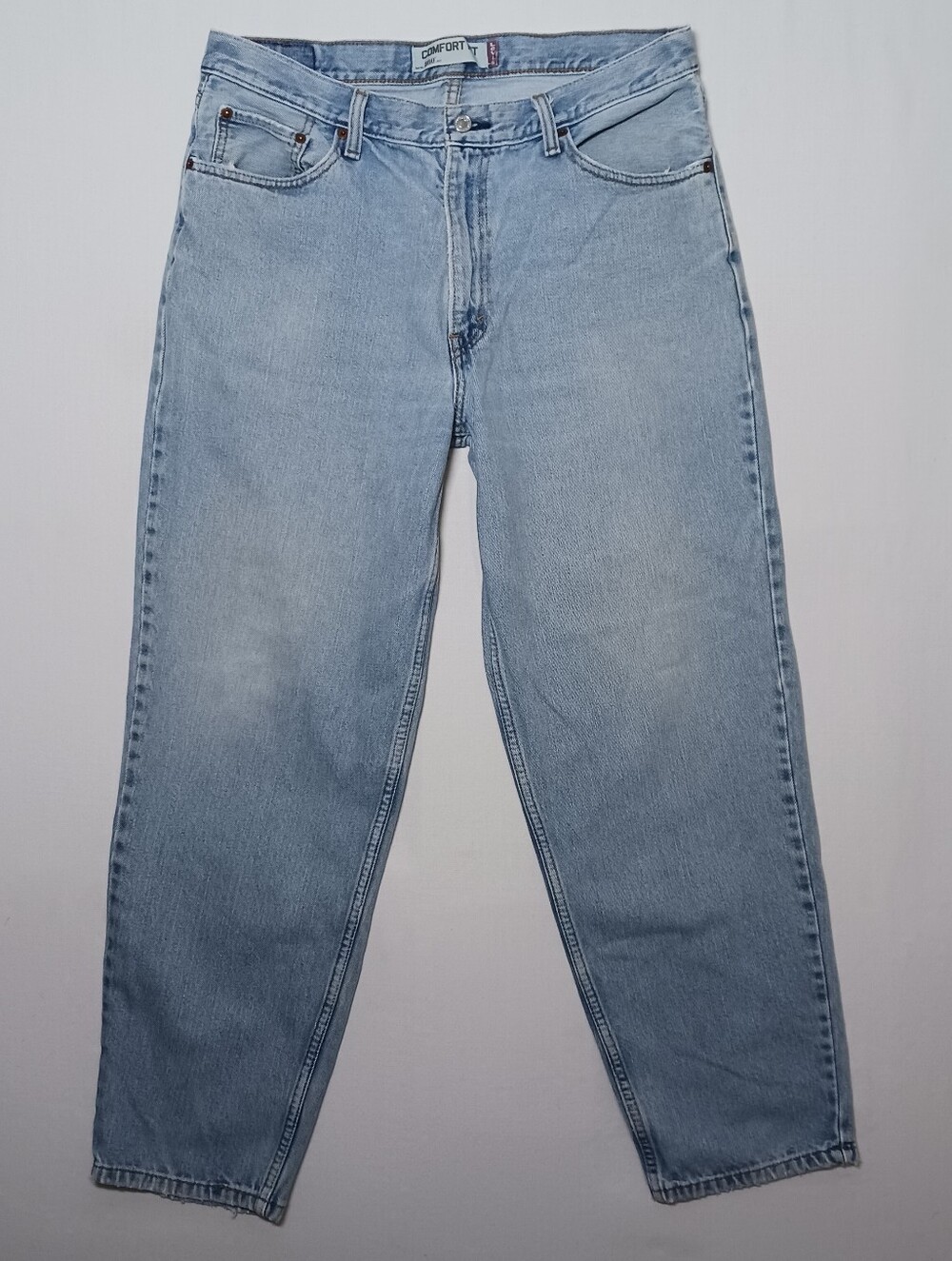 Y2K Levi's 560 Mens Comfort Fit Jeans 36X32 Light Wash Denim Distressed